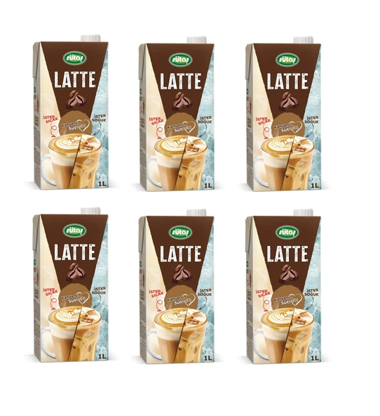 Sütaş Latte 1 Lt X 6 Adet ürün görseli 1