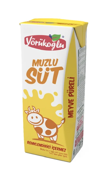 Yörükoğlu Muzlu Süt 180 Ml X 24 Adet - Resim 2