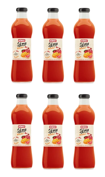 Dimes Sıkma %100 Portakal - Nar Suyu 700 Ml X 6 Adet ürün görseli 1