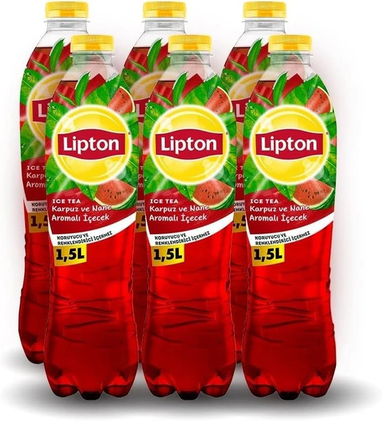 Lipton Soğuk Çay Karpuz Nane 1,5 Lt X 6 Adet ürün görseli 1