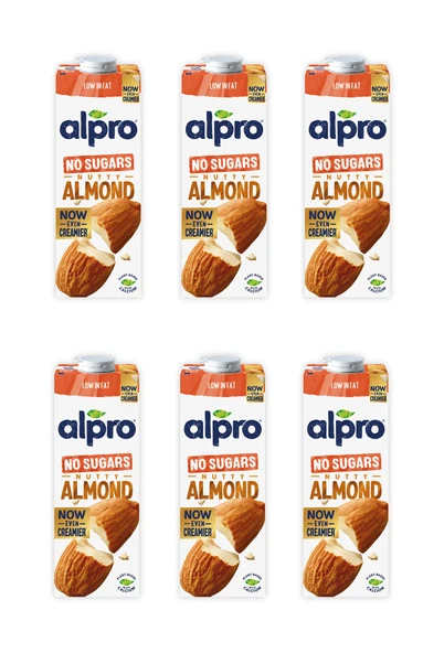 Alpro Şekersiz Badem İçeceği 1 Lt X 6 Adet ürün görseli 1