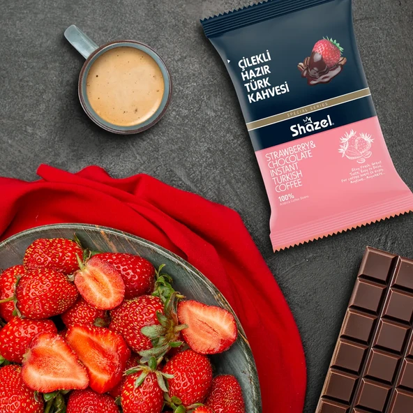 Shazel Çilek Aromalı Hazır Türk Kahvesi 100 Gr ürün görseli 1