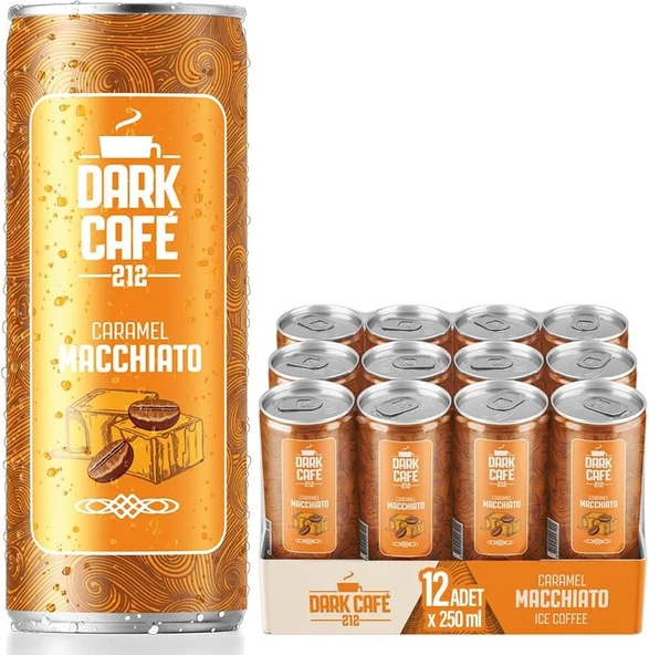 Dark Café 212 Soğuk Kahve Caramel Macchiato 250 Ml X 12 Adet ürün görseli 1