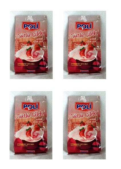 Poli Toz İçecek Sütlü Çilek 250 Gr X 4 Adet ürün görseli 1