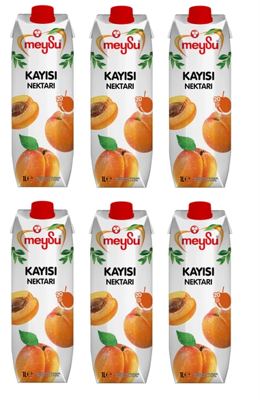Meysu Kayısı Nektarı 1 Lt X 6 Adet ürün görseli 1