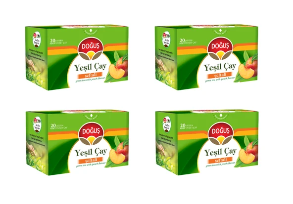 Doğuş Yeşil Çay Şeftali 20'Li Bardak Poşet X 4 Adet ürün görseli 1