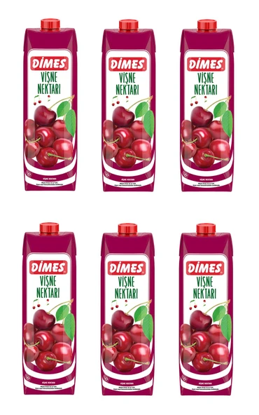 Dimes Vişne Nektarı 1 Lt X 6 Adet ürün görseli 1