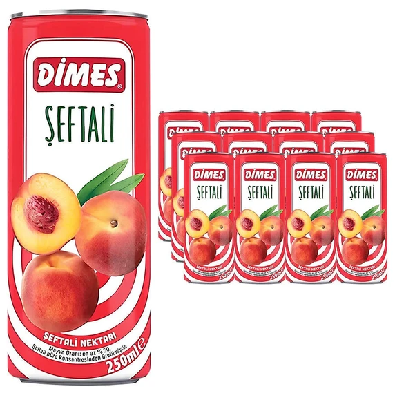 Dimes Meyve Nektarı Şeftali 250 Ml X 12 Adet ürün görseli 1
