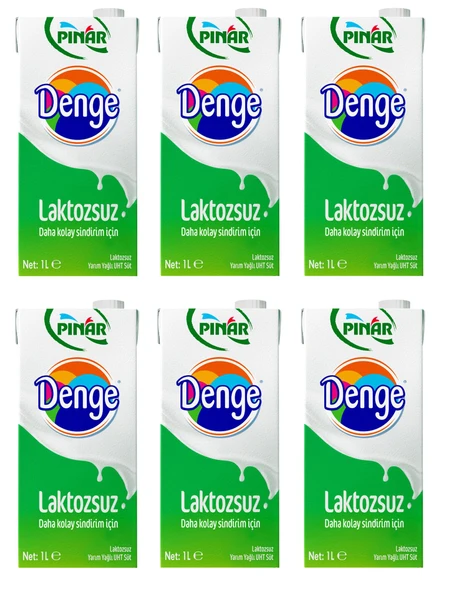 Pınar Denge Laktozsuz Süt 1 Lt X 6 Adet ürün görseli 1