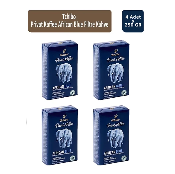 Tchibo Privat Kaffee African Blue Filtre Kahve 250 Gr X 4 Adet ürün görseli 1