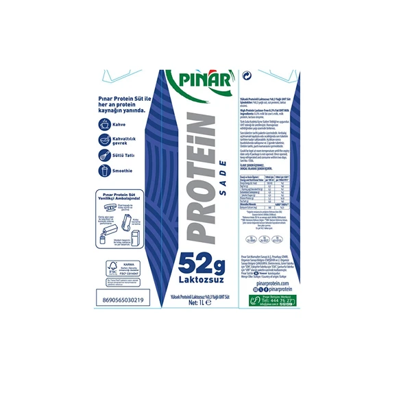 Pınar Protein Süt Sade 1 Lt X 6 Adet - Resim 3