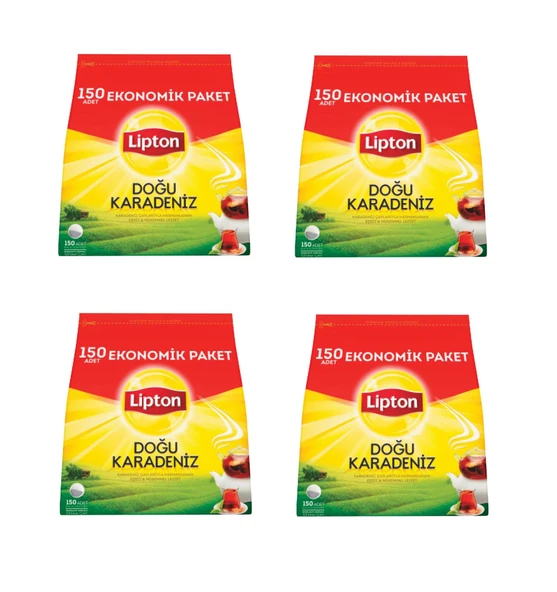 Lipton Doğu Karadeniz Demlik Poşet Çay 150'Li Paket X 4 Adet ürün görseli 1