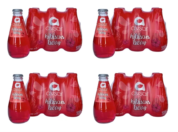 Avşar Hibiscus Berry Aromalı Maden Suyu 200 Ml X 24 Adet ürün görseli 1