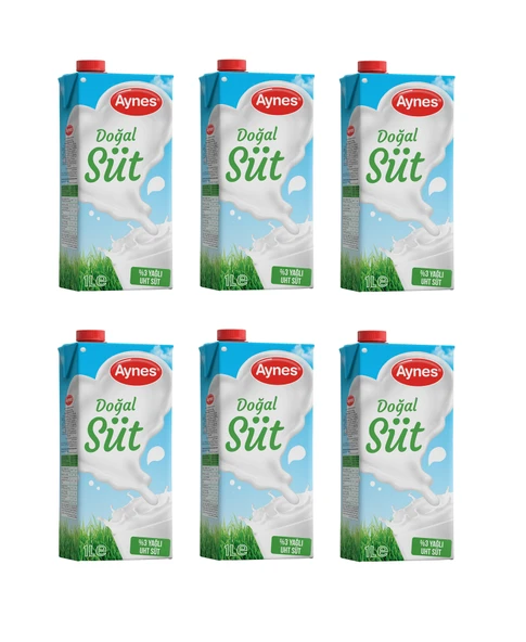 Aynes %3 Yağlı Süt 1 Lt X 6 Adet ürün görseli 1