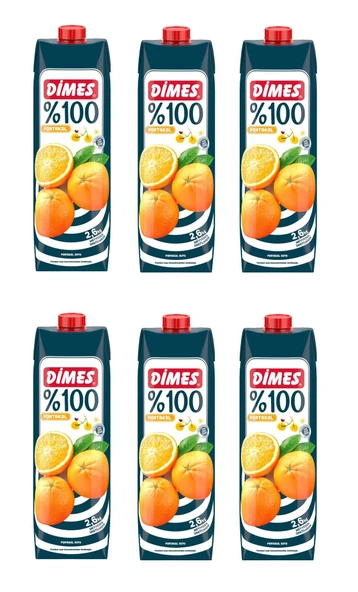 Dimes %100 Portakal Meyve Suyu 1 Lt X 6 Adet ürün görseli 1