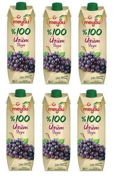 Meysu %100 Üzüm Suyu 1 Lt X 6 Adet ürün görseli 1
