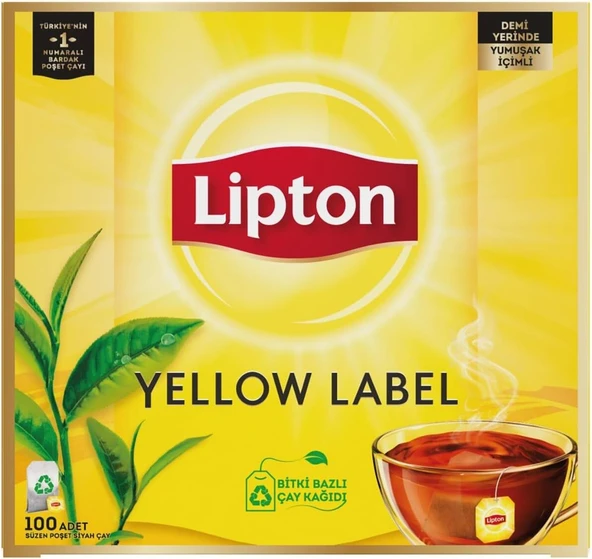 Lipton Yellow Label Bardak Poşet Çay 100'Lü Paket ürün görseli 1
