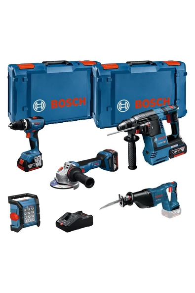 BOSCH PROFESYONEL GSB+GBH+GWS+GSA+GLI Set 3x5,0Ah ürün görseli 1