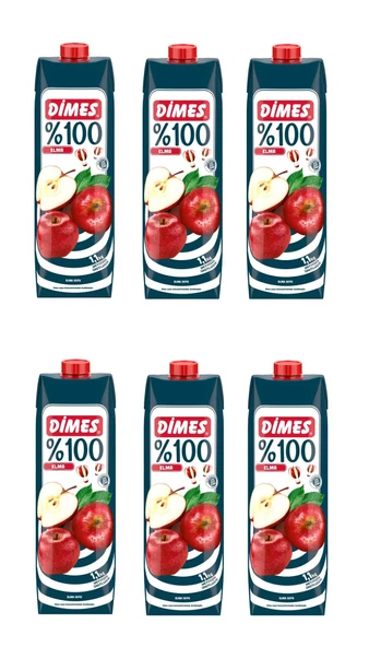 Dimes %100 Elma Meyve Suyu 1 Lt X 6 Adet ürün görseli 1