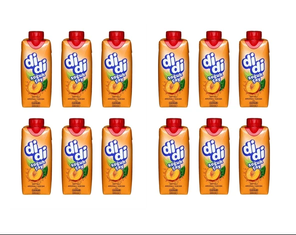 Çaykur Didi Şeftali Aromalı Soğuk Çay Kutu 330 Ml X 12 Adet ürün görseli 1