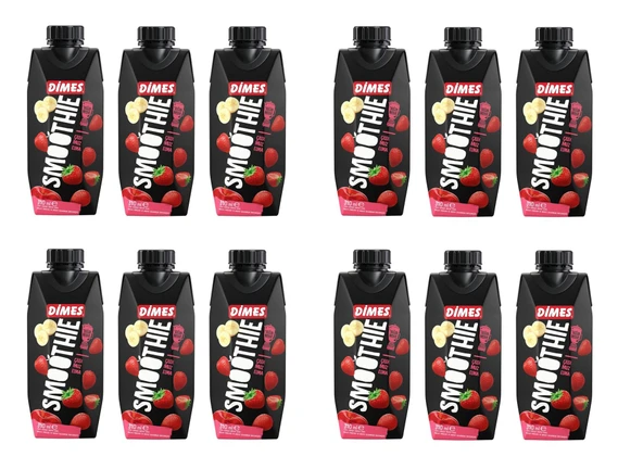 Dimes Smoothie Çilek Muz Elma 310 Ml X 12 Adet ürün görseli 1