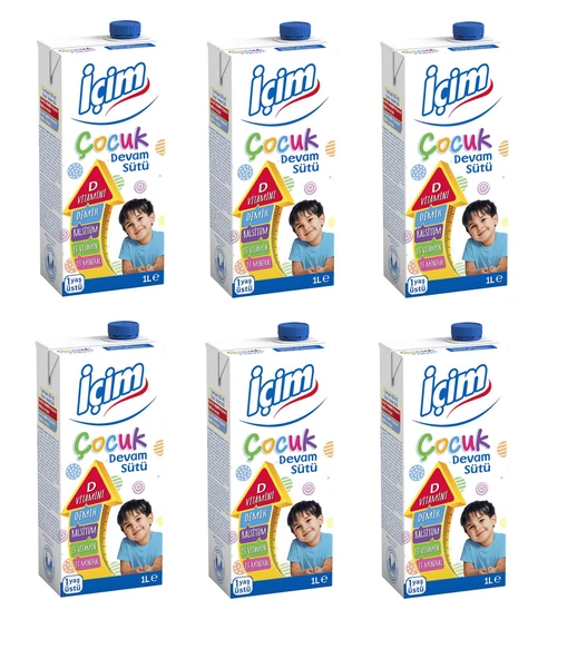 İçim Çocuk Devam Sütü 1 Lt X 6 Adet ürün görseli 1