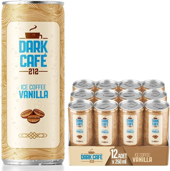Dark Café 212 Soğuk Kahve Vanilla 250 Ml X 12 Adet ürün görseli 1