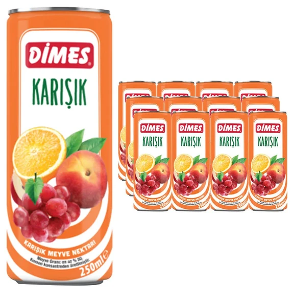 Dimes Meyve Nektarı Karışık 250 Ml X 12 Adet ürün görseli 1
