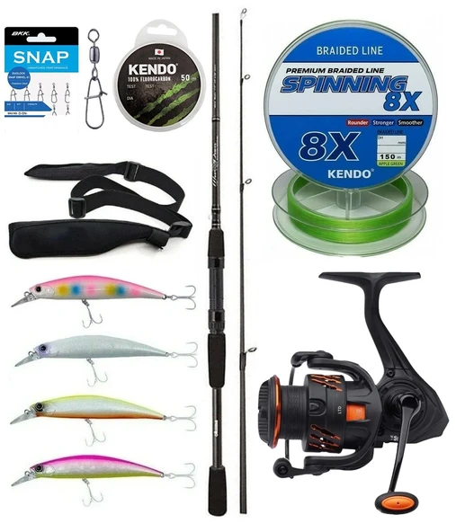 Yek Outdoor Spin Olta Seti Okuma Wave Power 2,74 cm 7-30 gr 2 Parça Spin Kamışı&Savage Gear Orange LTD 3000 FD Olta Makinesi ürün görseli 1
