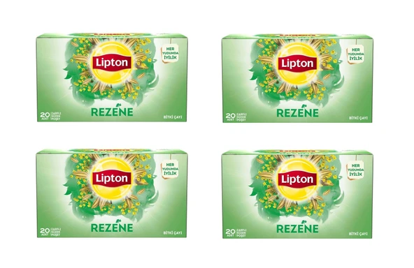 Lipton Rezene Bardak Süzen Poşet Bitki Çayı 20'Li Paket X 4 Adet ürün görseli 1