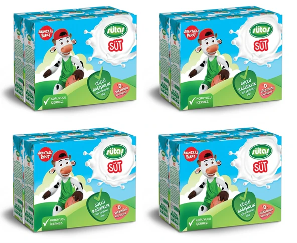 Sütaş Yağlı Süt 180 Ml X 24 Adet ürün görseli 1
