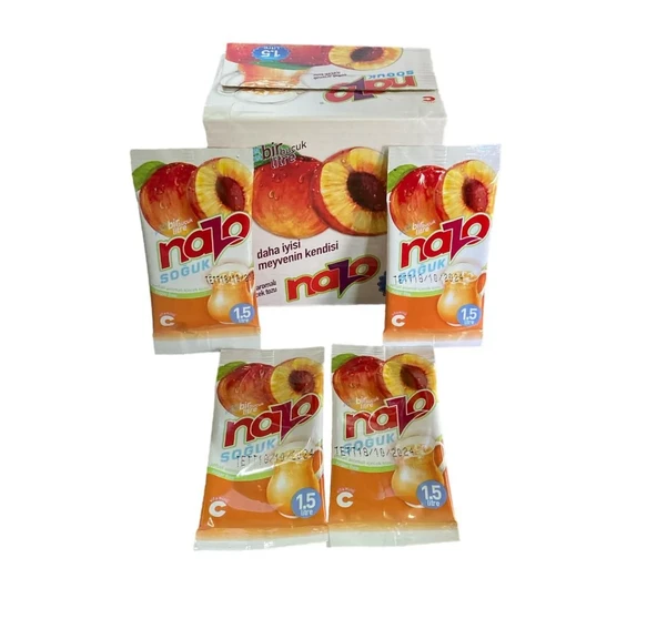 Nazo Şeftali Aromalı Toz İçecek 9 Gr X 24 Adet ürün görseli 1