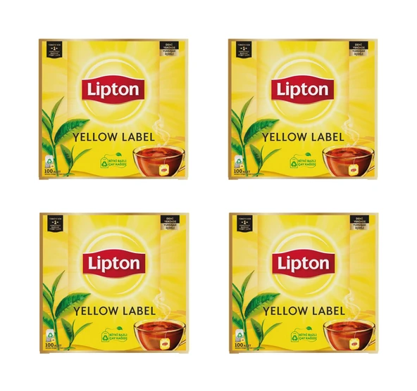 Lipton Yellow Label Bardak Poşet Çay 100'Lü Paket X 4 Adet ürün görseli 1