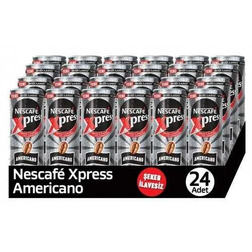Nescafe Xpress Americano Şekersiz Soğuk Kahve 250 Ml X 24 Adet ürün görseli 1