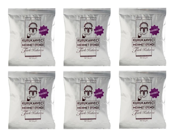 Kurukahveci Mehmet Efendi Kafeinsiz Türk Kahvesi 50 Gr X 6 Adet ürün görseli 1