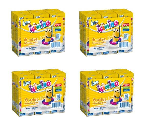 İçim İçimino Muzlu Süt 180 Ml X 24 Adet ürün görseli 1
