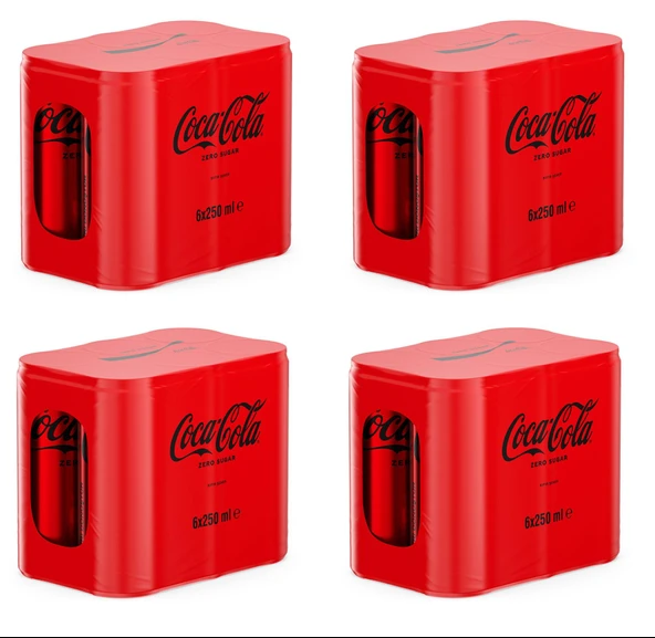 Coca Cola Kola Zero Sugar 250 Ml X 24 Adet ürün görseli 1