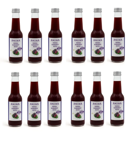 Ancora Sıkma Karadut Suyu 250 Ml X 12 Adet ürün görseli 1