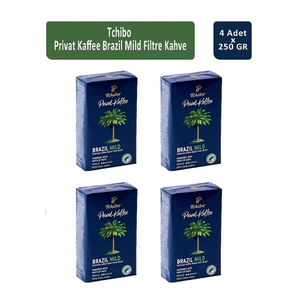 Tchibo Privat Kaffee Brazil Mild Filtre Kahve 250 Gr X 4 Adet ürün görseli 1