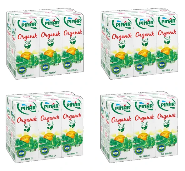Pınar Organik Süt 200 Ml X 24 Adet ürün görseli 1