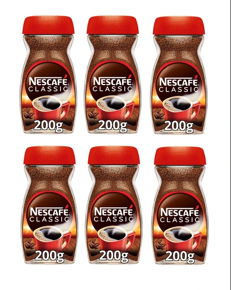 Nescafe Classıc Kahve Cam 200 Gr X 6 Adet ürün görseli 1