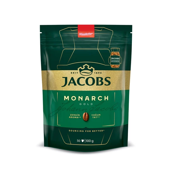 Jacobs Monarch Gold Ekonomik Paket 100 Gr X 4 Adet - Resim 2
