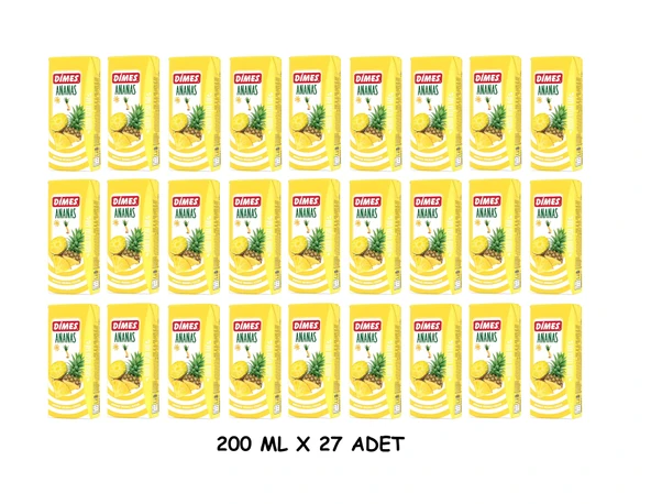 Dimes Ananas Aromalı İçecek İçecek 200 Ml X 27 Adet ürün görseli 1