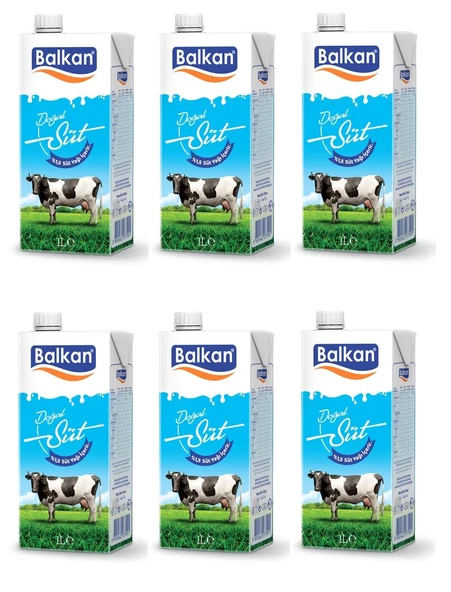Balkan Süt Yarım Yağlı 1 Lt X 6 Adet ürün görseli 1