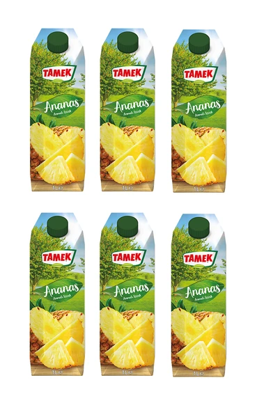 Tamek Ananas Nektarı 1 Lt X 6 Adet ürün görseli 1