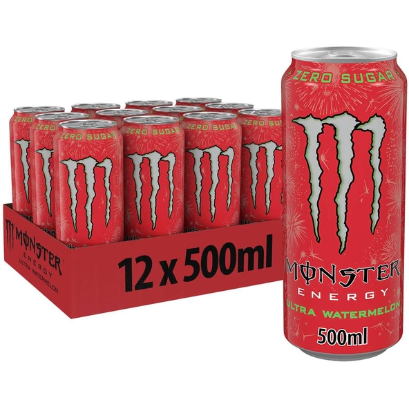Monster Energy Watermelon Enerji İçeceği 500 Ml X 12 Adet ürün görseli 1