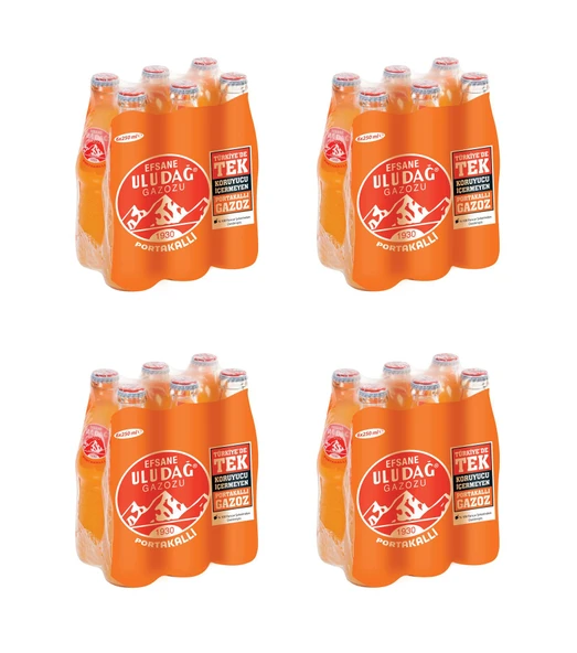Uludağ Efsane Gazozu Portakallı 250 Ml X 24 Adet ürün görseli 1