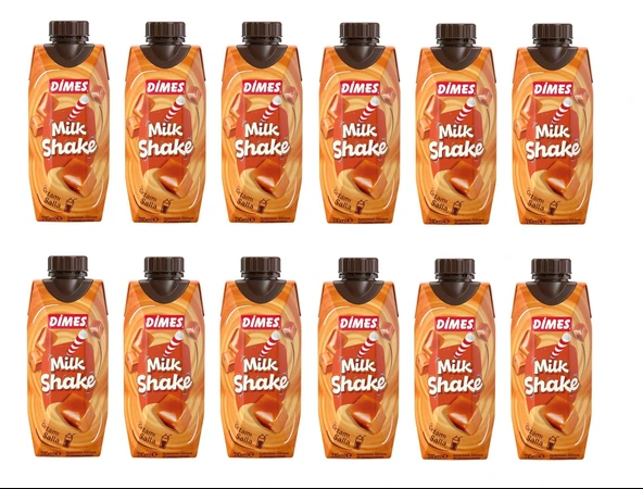 Dimes Milkshake Karamel Aromalı 310 Ml X 12 Adet ürün görseli 1