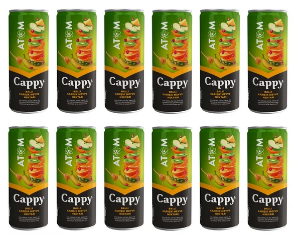 Cappy Atom Ballı Karışık Meyve Nektarı 330 Ml X 12 Adet ürün görseli 1