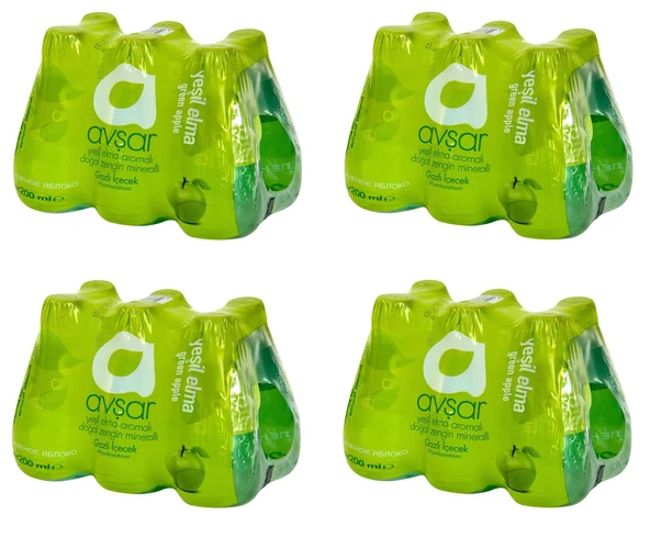 Avşar Yeşil Elma Aromalı Maden Suyu 200 Ml X 24 Adet ürün görseli 1